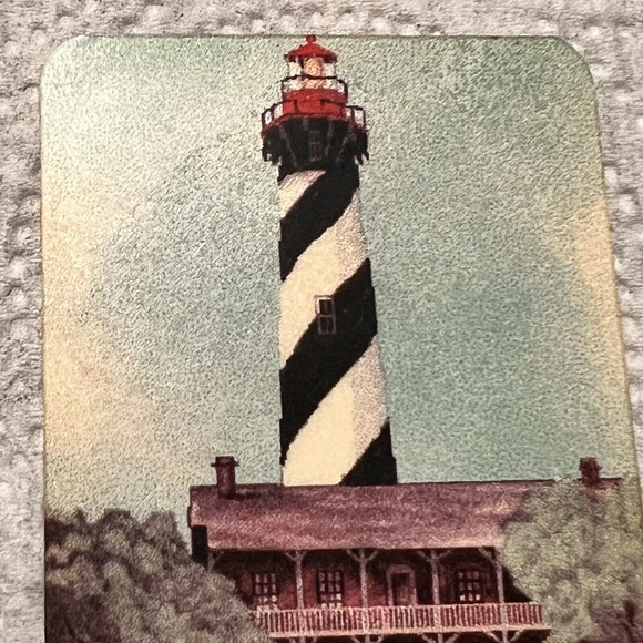 Meg St Augustine Florida Souvenir Refrigerator Magnet Black White Lighthouse Pic - Picture 7 of 9